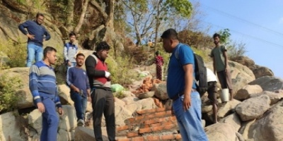 Visit to Umananda ghat by officials from AIWTDS, Contractors and TSSC to inspect the arrangements for an alternate entrance for the passengers 